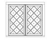 French Outswing Casements
22-lite diamond-design hatch pattern per sash
Unit Dimension 48" x 44"
7/8" SDL